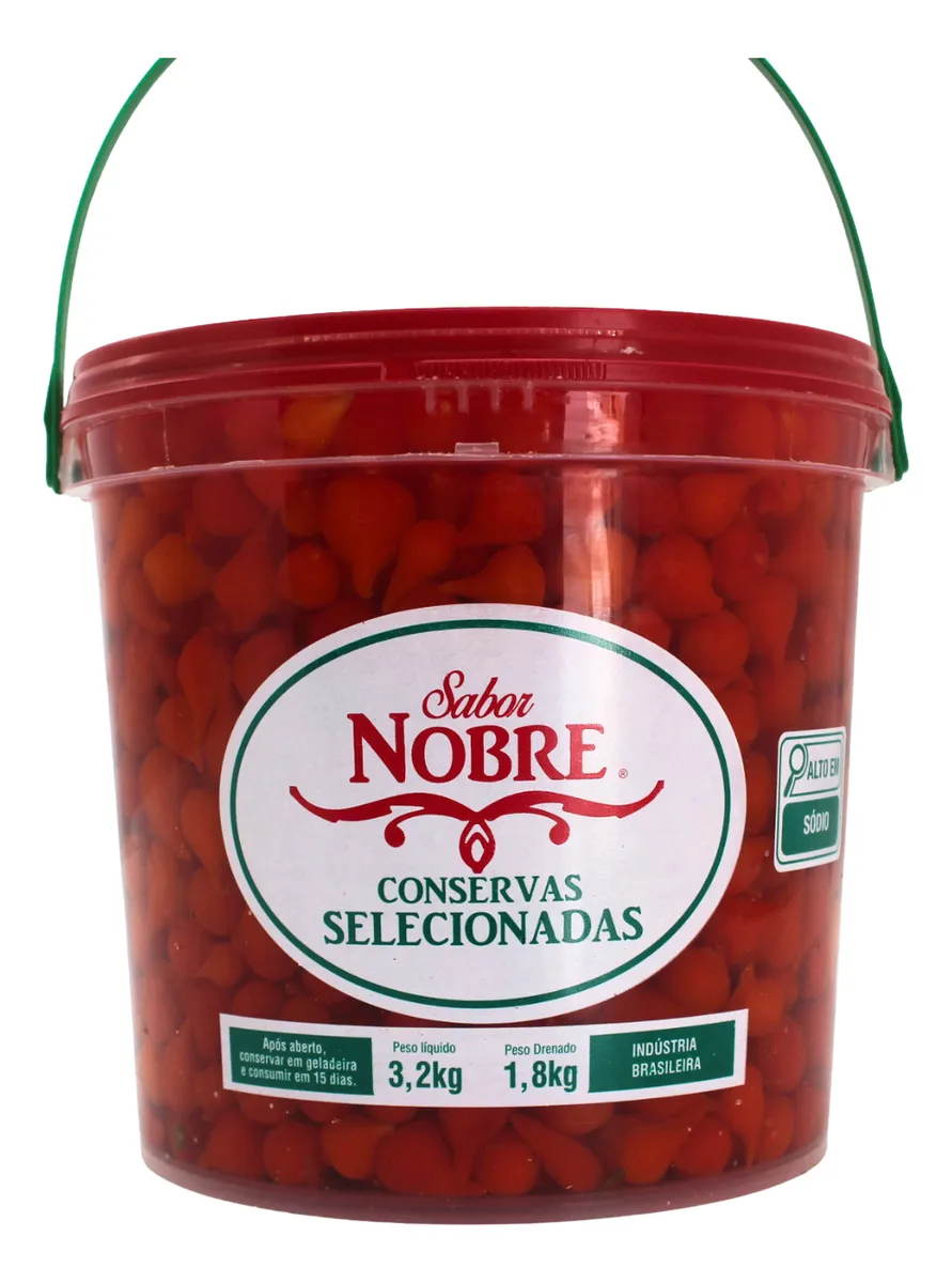 Pimenta Biquinho em Conserva – Balde 2kg
